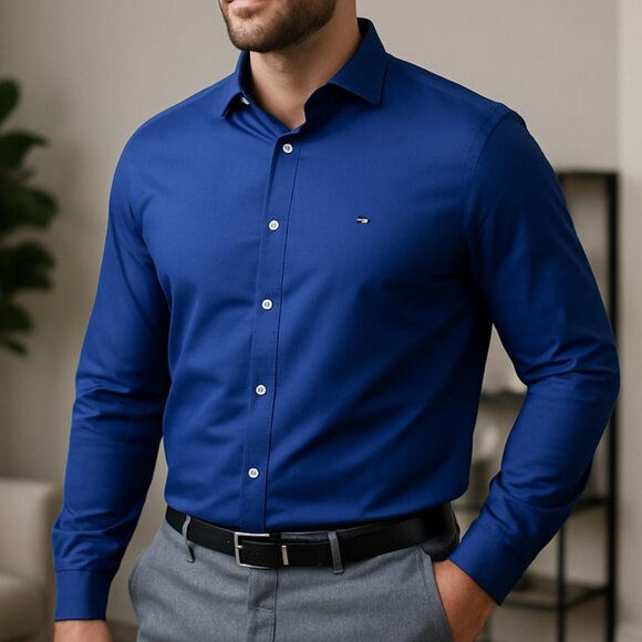 Tommy Hilfiger Slim Fit Stretch Button-Down Shirt - Picture 1 of 15